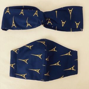 Matching headband and face mask